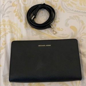Michael Kors black purse with strap